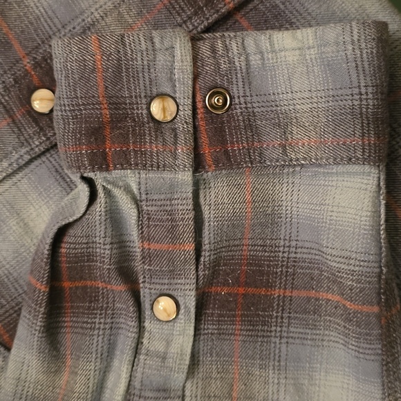 Carhartt Steel Blue Plaid Rugged Flex Hamilton Pearl Snap Flannel Shirt Size 2XL - Picture 4 of 11